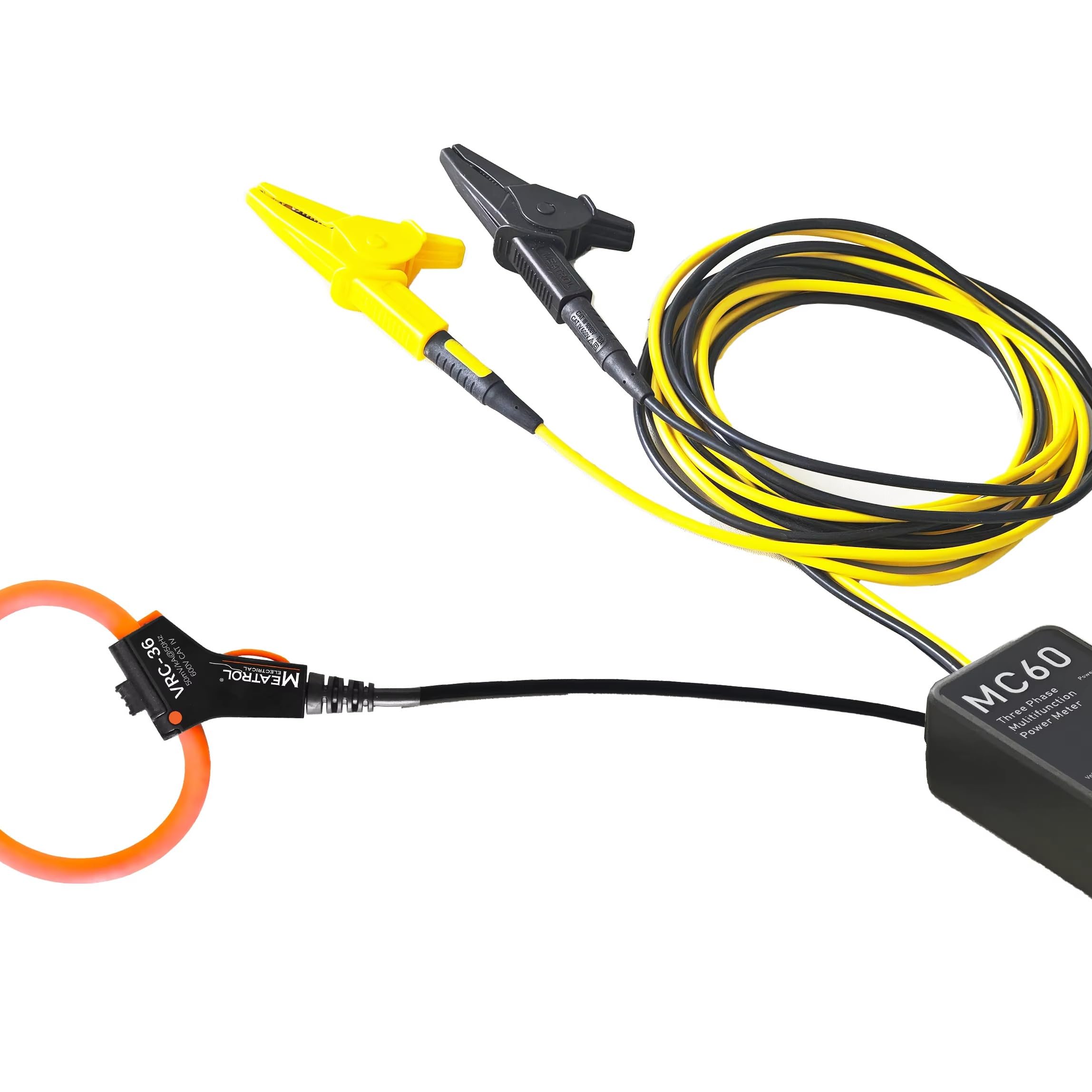 Netzqualitätsanalysator, MC-60 Kompaktes intelligentes Messgerät mit einer Größe von 37 mm x 75 for Leistungsanalyse und Energieüberwachung(MC60 500A (3pcs))