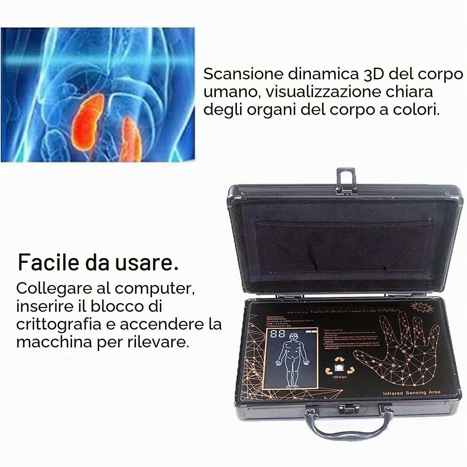 Analizzatore Magnetico Portatile di Risonanza Quantistica, con Risonanza Magnetica, Analizzatore di Terapie Quantistiche, per Analisi della Salute, 53 Rapporti, Bio Risonanzas Macchina