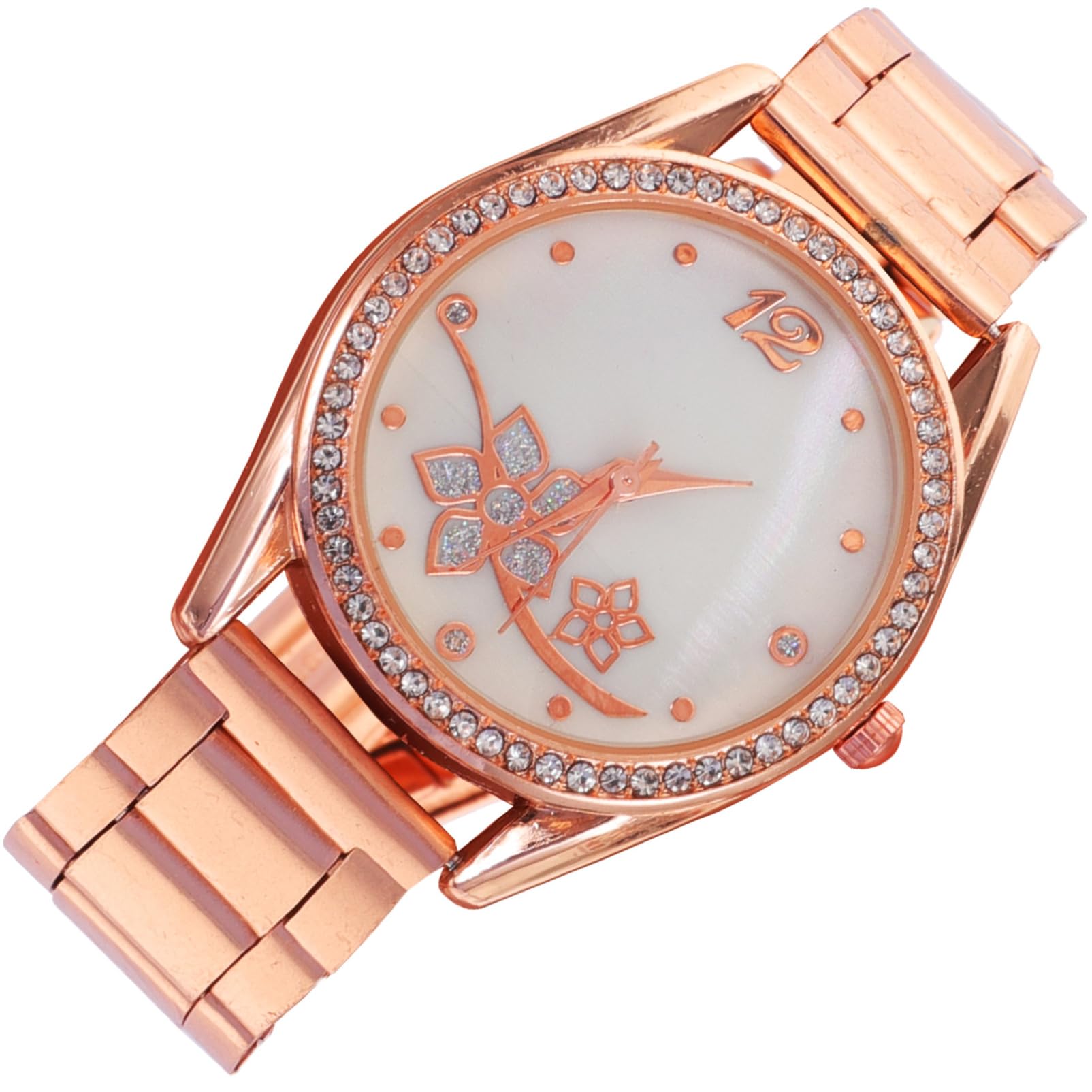 5pezzi Orologio Da Polso Con Design Fiore Per Ragazze Orologio Digitale Elegante Con Cinturino Per Adolescenti Con Brillantini Preciso e Materiale Sicuro