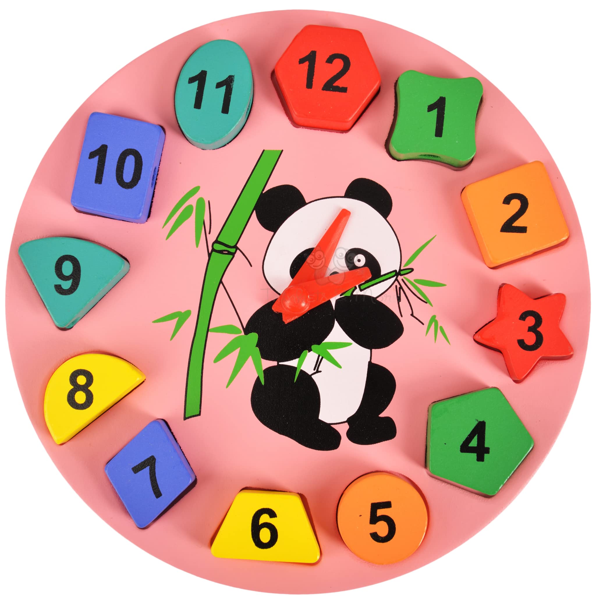 Trinkets & More - Geometric Shape Sorter Clock | Panda Themed Wooden Puzzle | Early Education Toys Kids 3+ Years (B09RGC7ZS8) Amazon Price History, Amazon Price Tracker