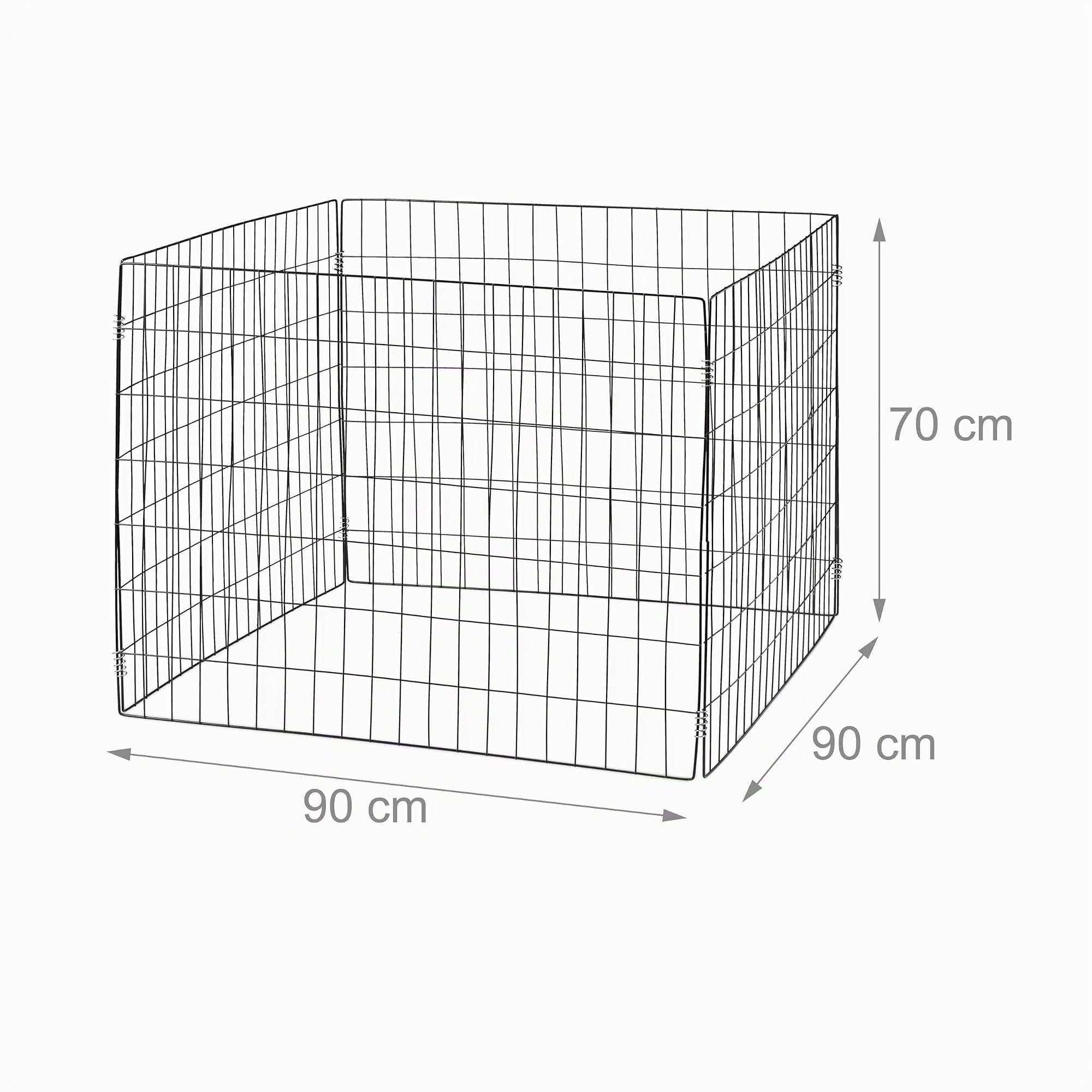 Relaxdays Compostiera in Acciaio, Set da 3 Contenitori da Giardino per Compost, HLP: 70 x 90 x 90 cm, 560 Litri, Nero