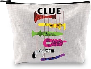BDPWSS Clue Movie Themed Gifts Board Game Enthusiasts Gift Murder Mystery Gift True Crime Junkie Makeup Bag Clue Weapon Gift (six clue bagCA)