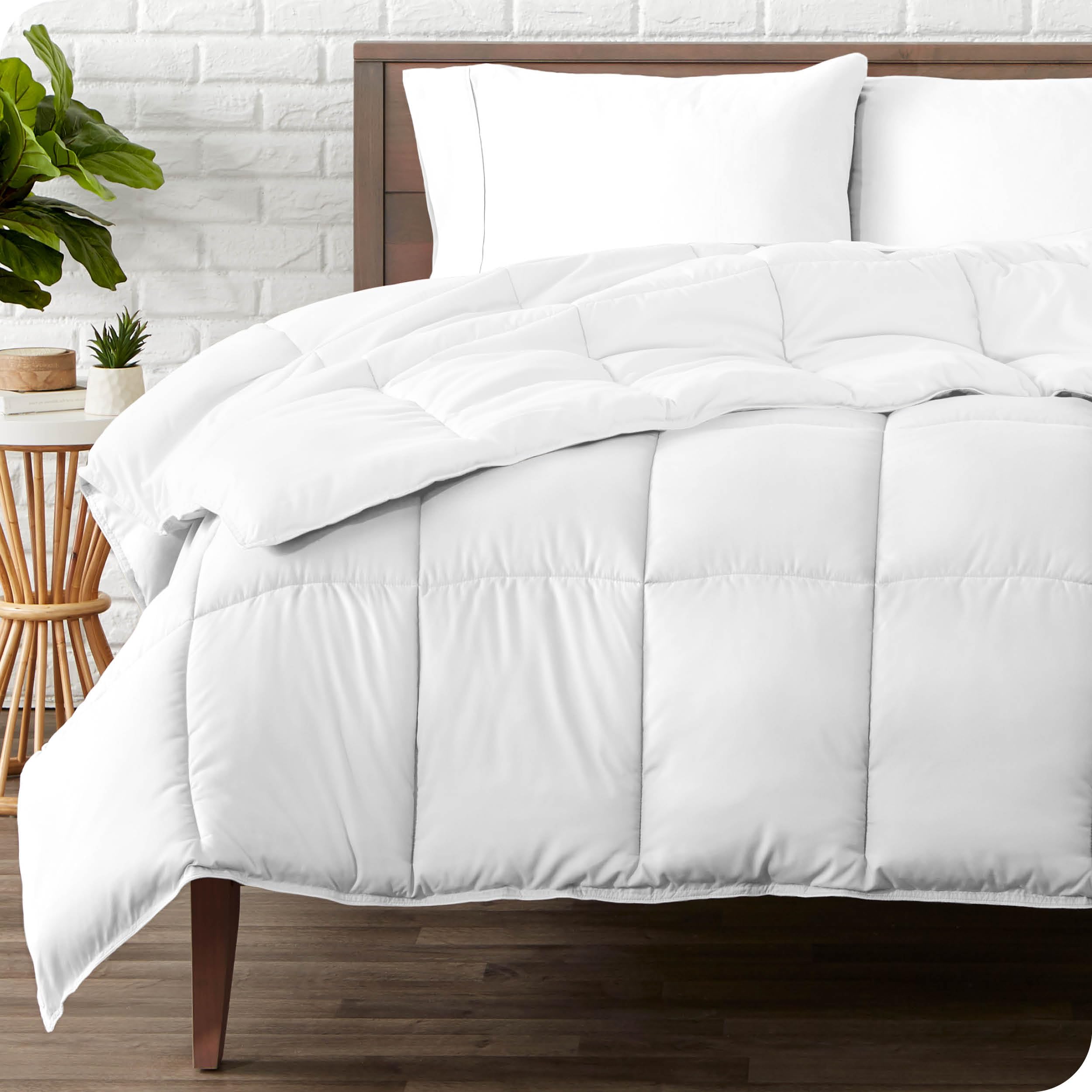 Bare Home Edredón con Inserto de edredón - Alternativa de plumón de Ganso - ultrasuave, Serie Premium 1800 - Calidez para Todas Las Estaciones - edredón de Cama de 180 gsm (200 x 200, Blanco)