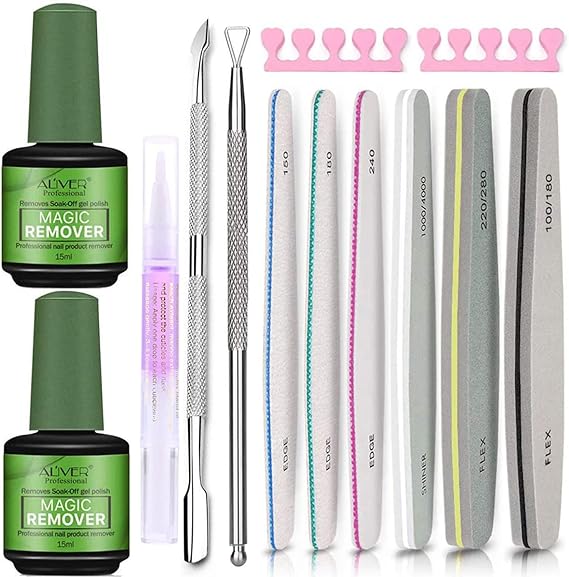 Dissolvant Vernis Semi Permanent Set, Disolvant A Ongles Semi