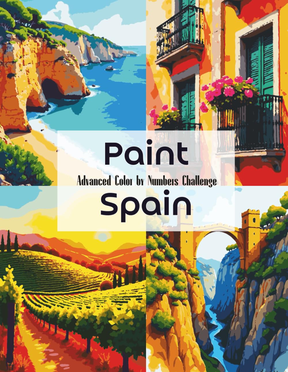 Paint Spain: Advanced Color by Numbers Challenge: Intricate Spanish Landscapes, Architecture & Cultural Scenes for Focus, Relaxation and Creative Flow ... A Travel & Culture Coloring Collection)