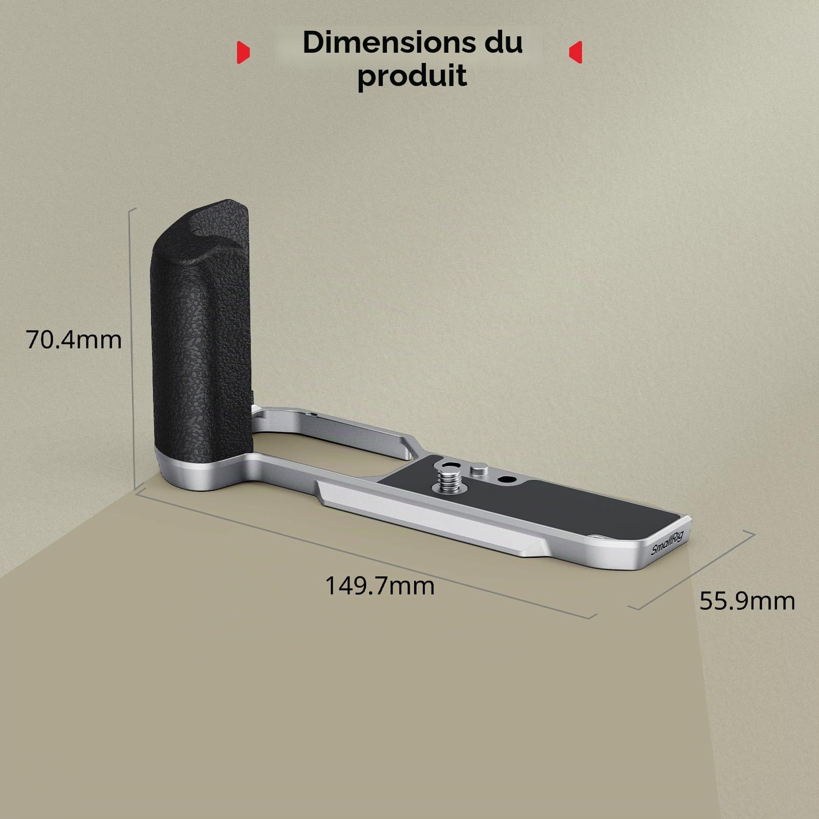 SMALLRIG Poignée en Silicone en Forme de L pour Nikon Z f, avec Plaque de dégagement Rapide intégrée pour Arca et Trou pour dragonne, poignée Ergonomique en Silicone pour trépieds- 5706