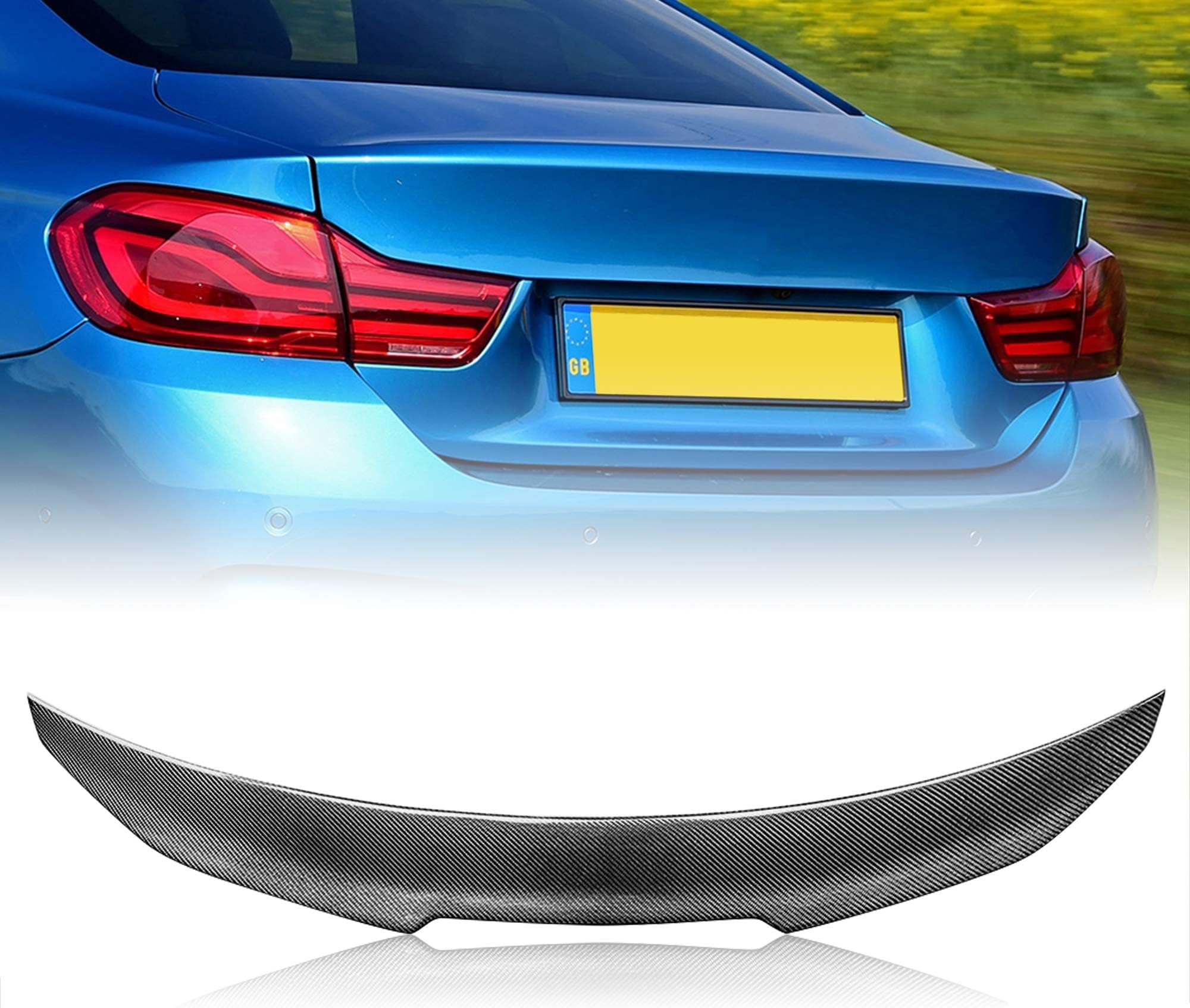 Real Carbon Fiber Trunk Spoiler Wing Compatible with 2014-2020 BMW 4-Series F32 Coupe Spoiler