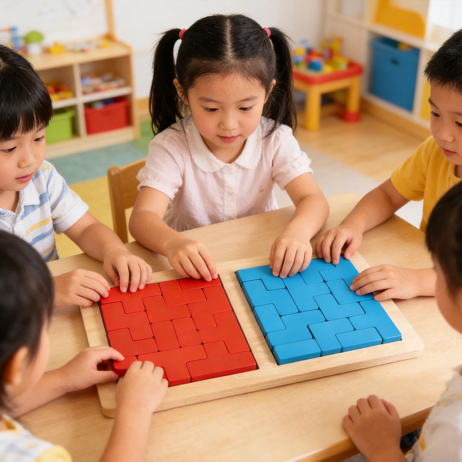 MagiDeal Puzzle in Legno con Blocchi Decorativi, Gioco Rompicapo per Bambini E Adulti, Ragazzi E Ragazze.