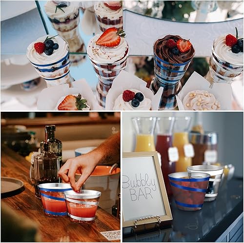 Vista 204 de Gejoy Vasos de plástico con borde de 9 onzas, vasos desechables para beber vino, vasos transparentes y elegantes de Halloween para suministros