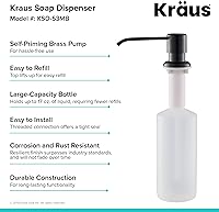 Vista 2 de KRAUS Boden KSD-53MB - Dispensador de jabón y loción para cocina, color negro mate