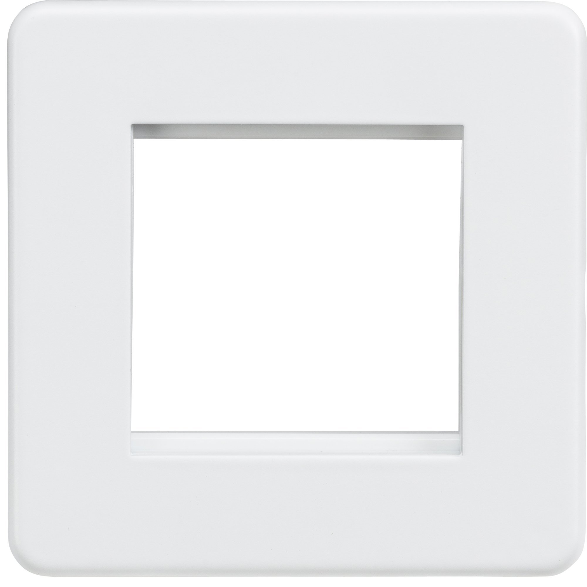 Knightsbridge White Sf2gmw Screw Less 2G Modular Faceplate,