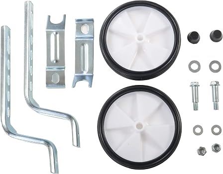 M-Wave Roues D'entraînement Pour Vélo Enfant – Fixation Anti-rotation – Compatible Vélos 30,5 à 50,8 Cm – Matériel De Montage Inclus