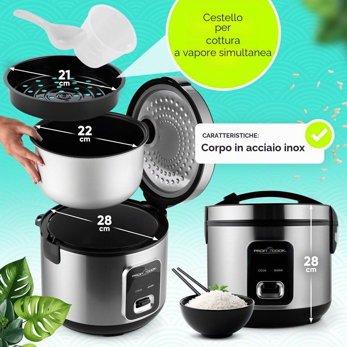 Proficook PC-RK 1285 cuoci riso