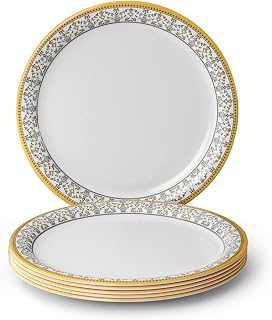 Superware | Pure Melamine | Dinner Plate Set – ForgetMenot 11” (6 nos.) | Stain Free, Glazed Finish Price In India