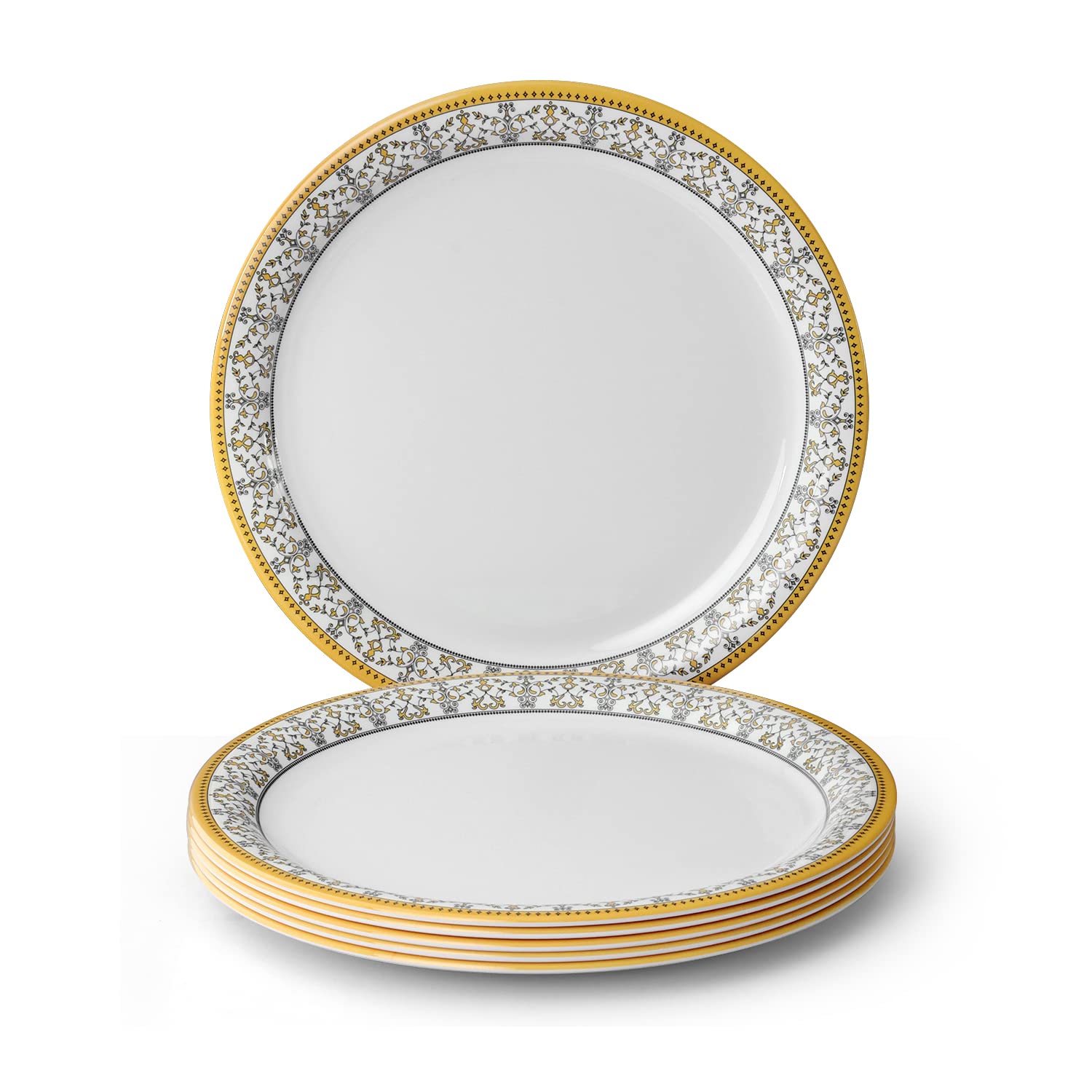 Superware | Pure Melamine | Dinner Plate Set – ForgetMenot 11” (6 nos.) | Stain Free, Glazed Finish