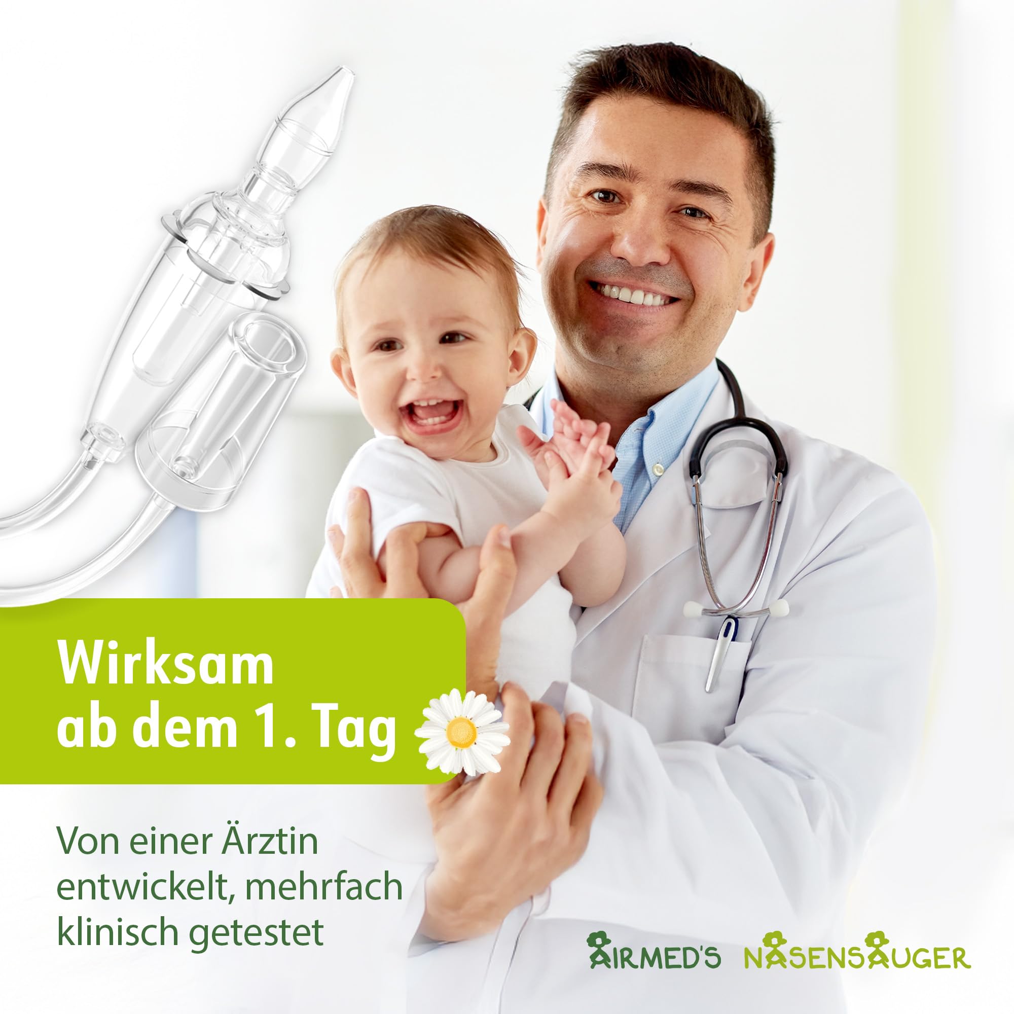 Airmed's Nasensauger. Nasensauger Baby. Klinisch getestet, sicher und sanft