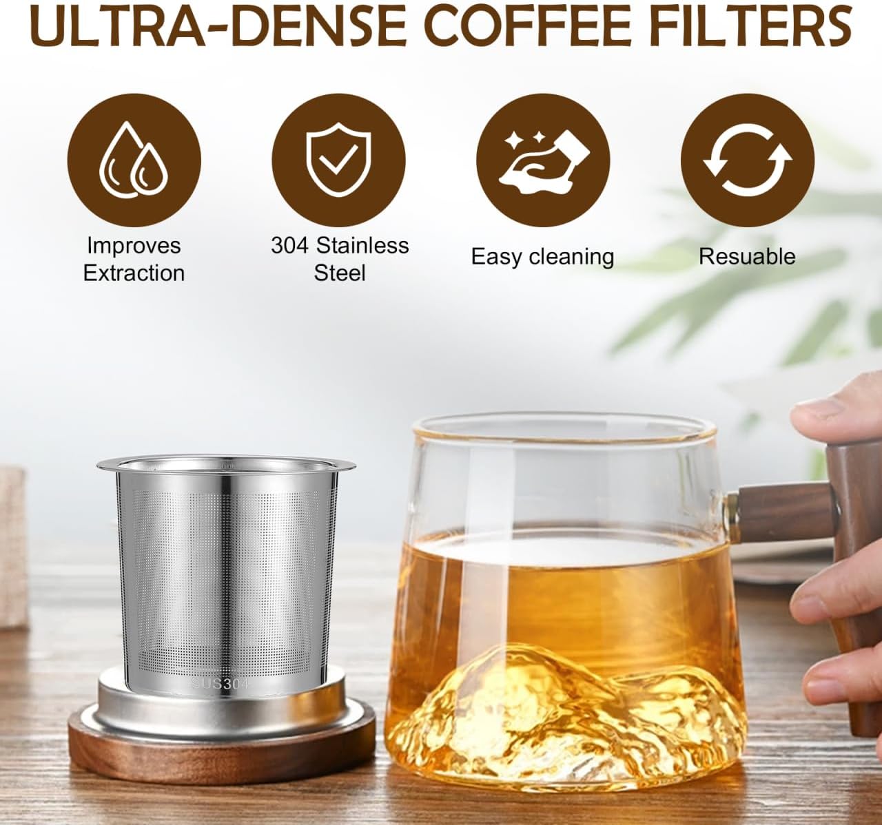 Zerodeko Tea Cup Filter Loose Leaf Tea Holder Tea Strainers Mesh Strainer Stainer Steel Strainer Teapot Infuser Basket 7cm Tea Infuser Tea Diffusers for Home Coffee Cold Brew