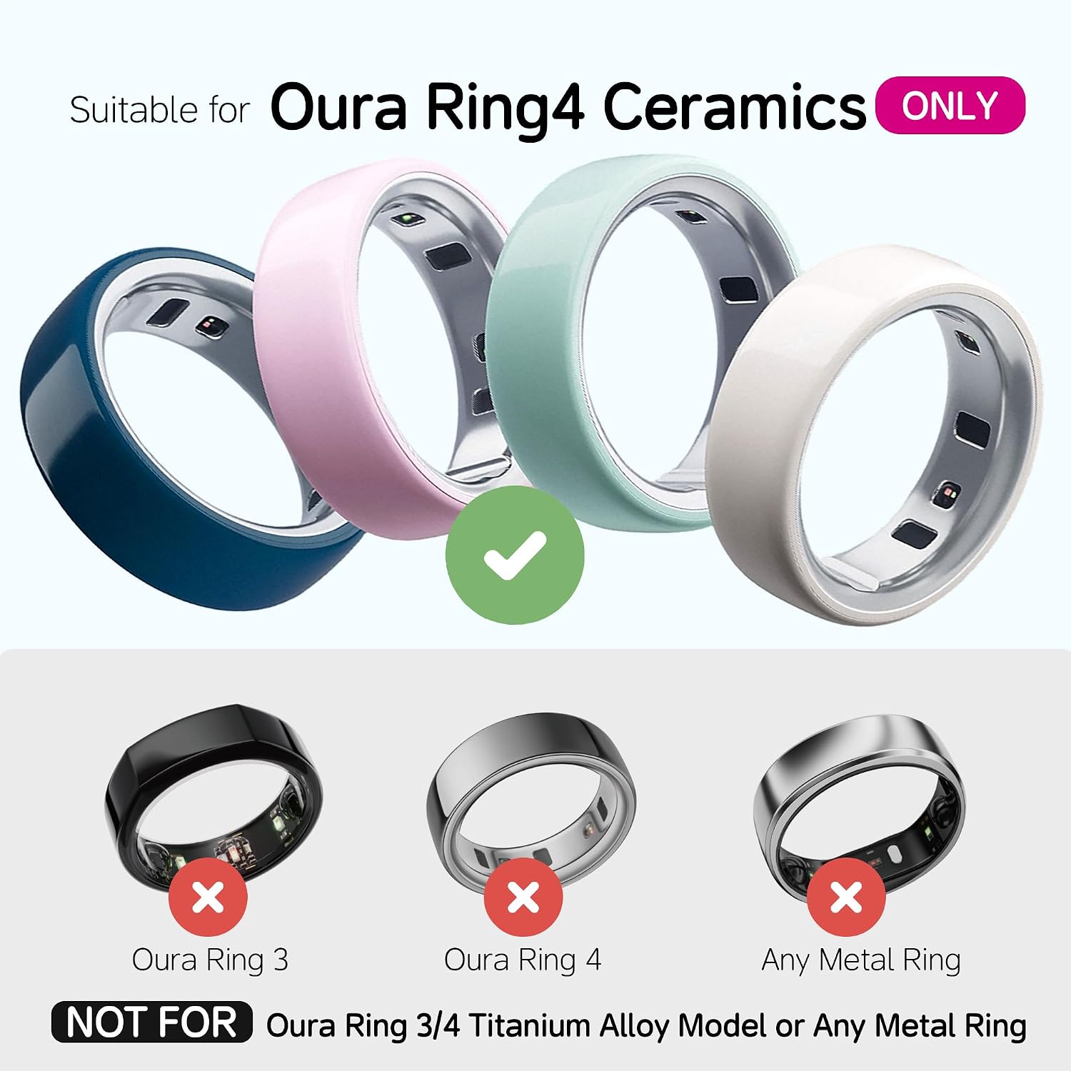 8 Pack Polishing Pads Only for Oura 4 Ceramic, Scratch Repair Buff Kit