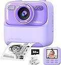 Kids Instant Digital Cameras for Boys and Girls, 1080P HD Dual-Lens Selfie Digital Camera with Print Paper & 32G Card, Christmas Birthday Gifts Toys for Toddler and Teenagers Age 3-16 Years Old