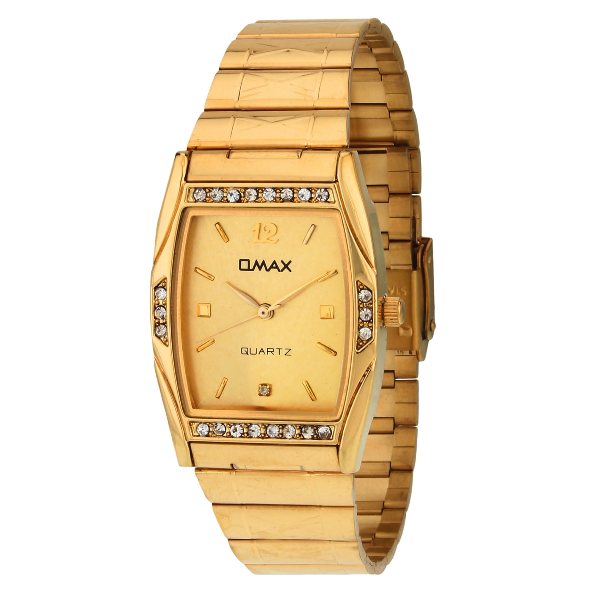 Mens Watch Gold Champagne Dial Stainless Steel Strap Chain Analog Display Wedding Anniversary Gift (B00RK3WC5G) Amazon Price History, Amazon Price Tracker