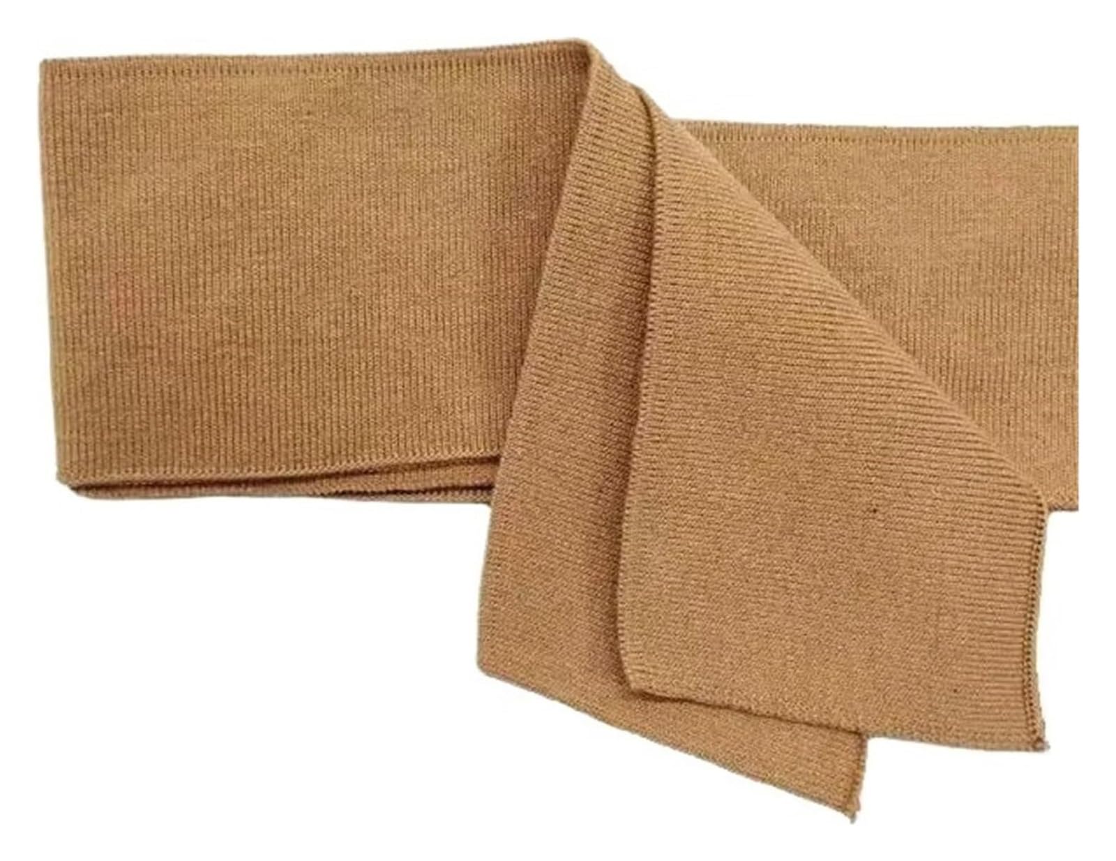 Rib Knit Cuff, Elastic Ribbed Cuffs Neckline Multicolor 86x6cm Pure Cotton Knit Fabric(Khaki)