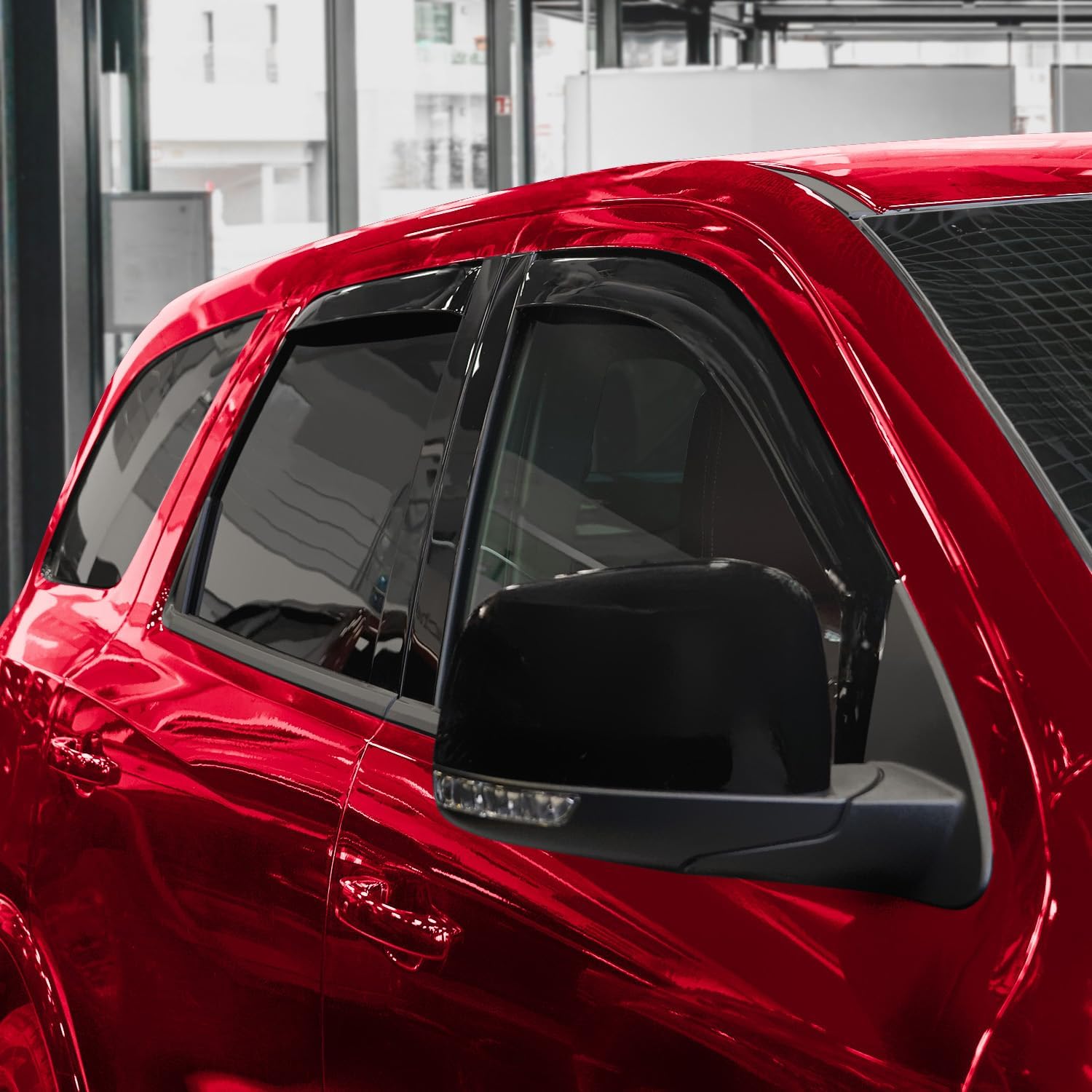 Voron Glass in-Channel Extra Durable Rain Guards for Dodge Durango 2011-2026, Window Deflectors, Vent Window Visors, 4 Pieces - 200486 For Durango 11-26