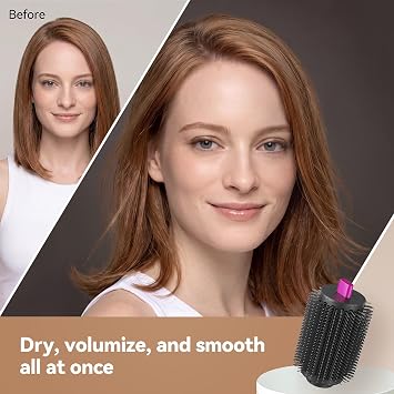 Round Brush for Dyson Airwrap Attachments Curls & Volume, Rose