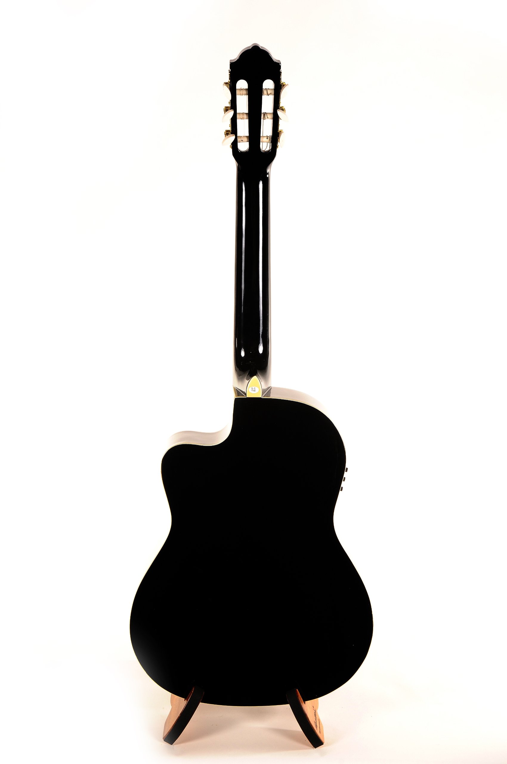 Ashton Guitarra electroacústica clásica, color negro