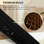 Herstyler Forever Straightening Flat Iron | Travel Friendly Dual Voltage Flat Iron 1.25 inch | Ceramic Hair Straightener For Silken Hair | Negative Ion Technology To Fight Frizz | Beautiful In Black