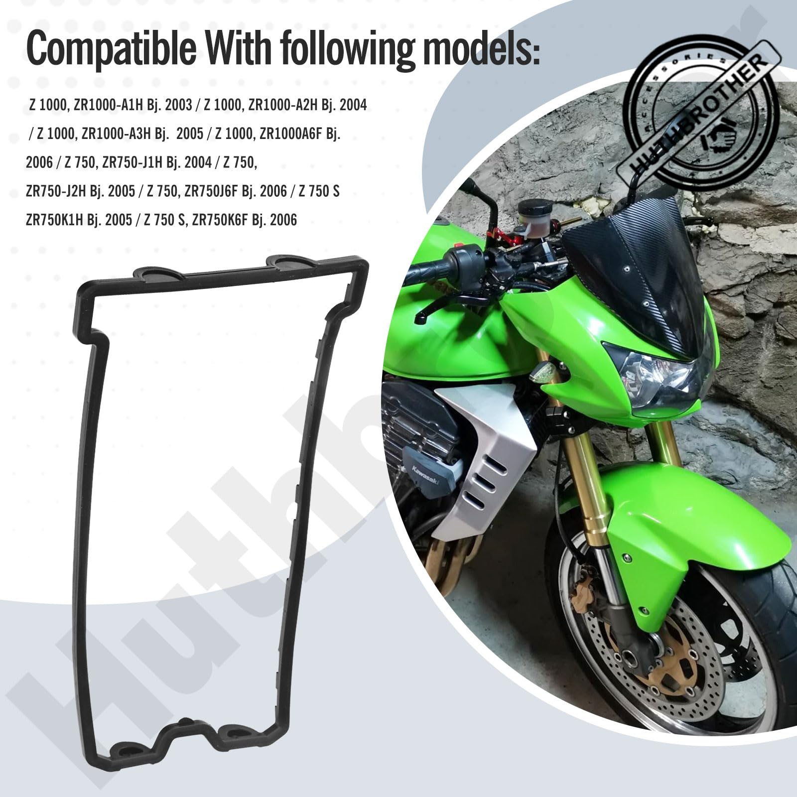 11061-1165 Gasket Head Cover Compatible with Kawasaki Z1000/ Z750S