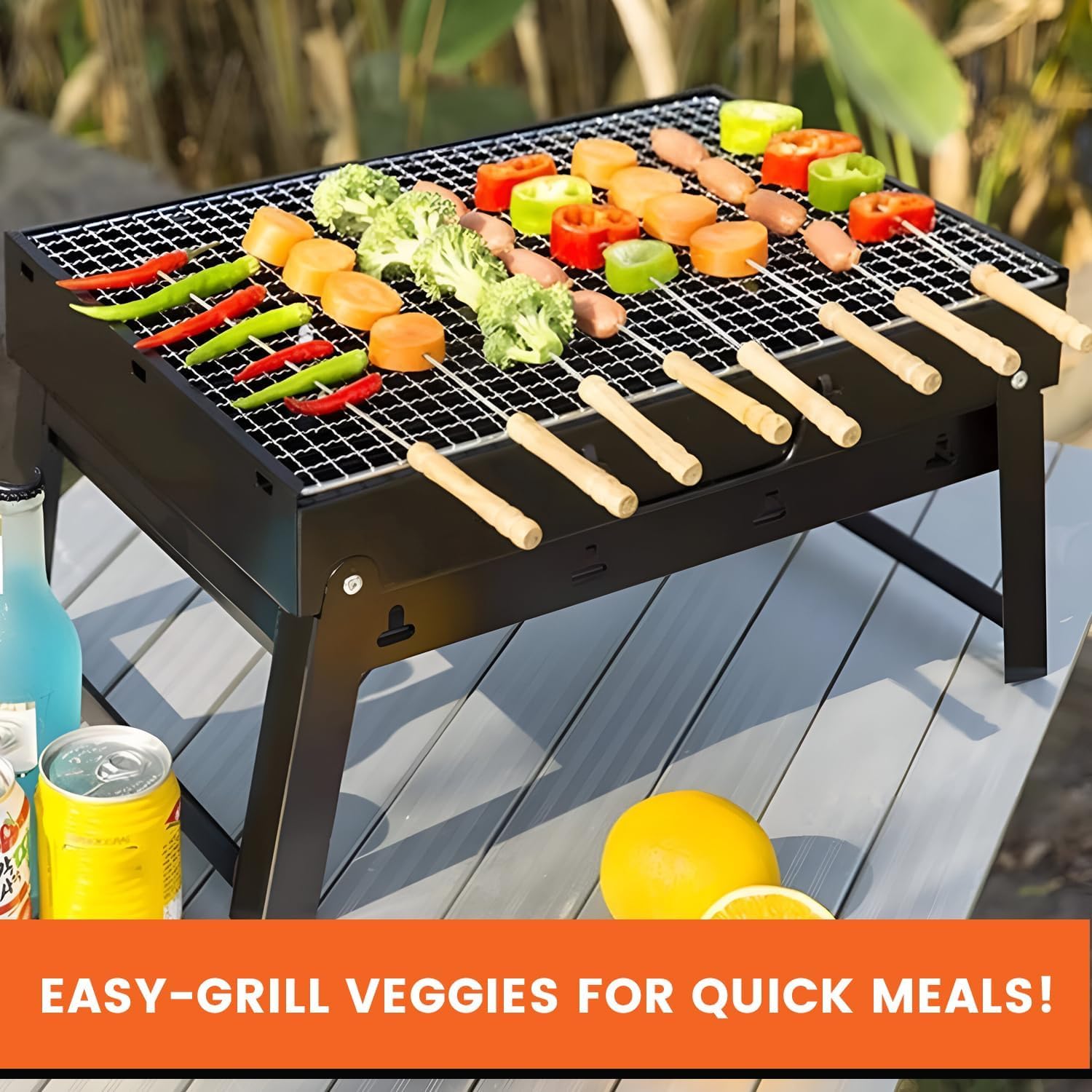 Stainless Steel BBQ Skewers - Grill & Roast! -8 Stainless Steel BBQ Skewers - Grill & Roast! -8