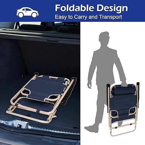 Miniatura 9 de Dporticus - Juego de 4 sillas de salón con reposapiés y almohada extraíble