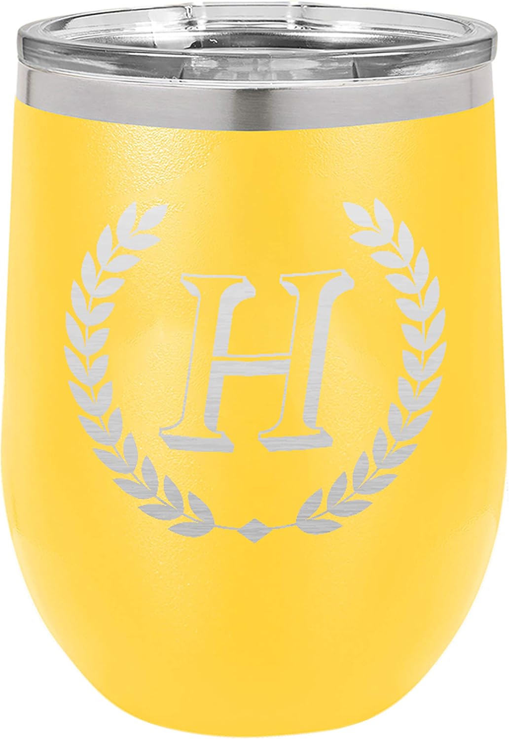 Personalized 12 oz. Vacuum Insulated Stemless Wine Tumbler - Horace Design (Green)