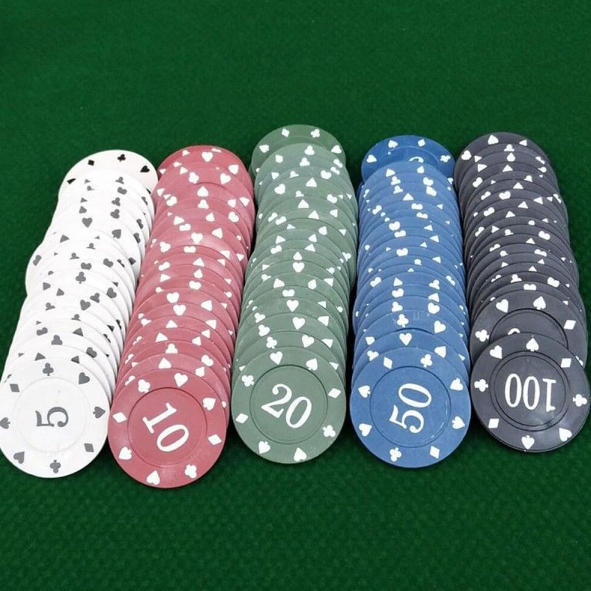 Multi-Function Poker Chips Set with Storage Box, 100Pcs Plastic Counting Chips for Bingo and Games, Professional Replaceable Game Accessories for Home and Travel Use