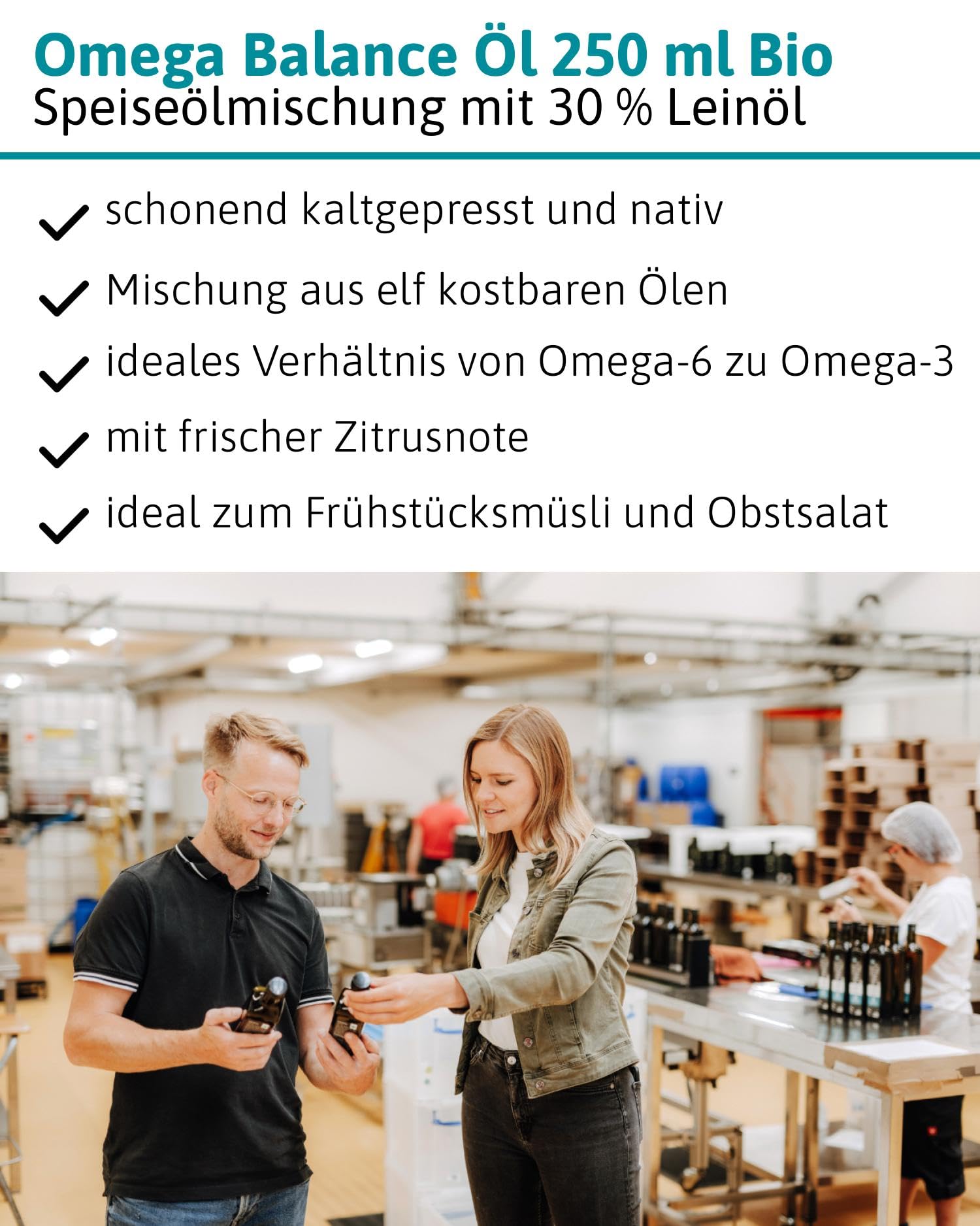 Ölmühle Solling Omega Balance Öl nativ - BIO, 1er Pack (1 x 250 ml)