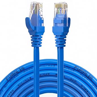 Cat6 Ethernet Kablosu 15 METRE - 1000 Mbps e Kadar Veri aktar m  - Fabrikasyon RJ45 Konnekt rl  - Mavi