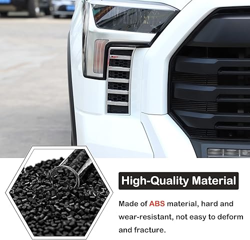 Miniatura 3 de Cubierta de rejilla de ventilación para faros delanteros de automóvil, compatible con Toyota Tundra 2022-2023, rejilla de malla para rejilla de