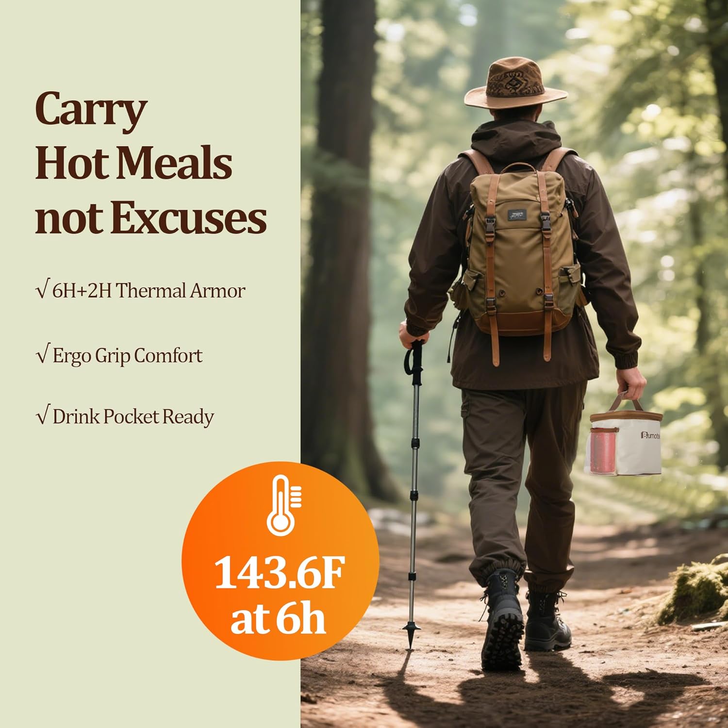 40oz Insulated Food Jar with 2 Compartments, Leak-Proof Thermo for Hot Food Wide Mouth Stainless Steel Includes Spoon and Fork Soup Thermo Lunch Containers Bento Box for Adults (Sky Blue)