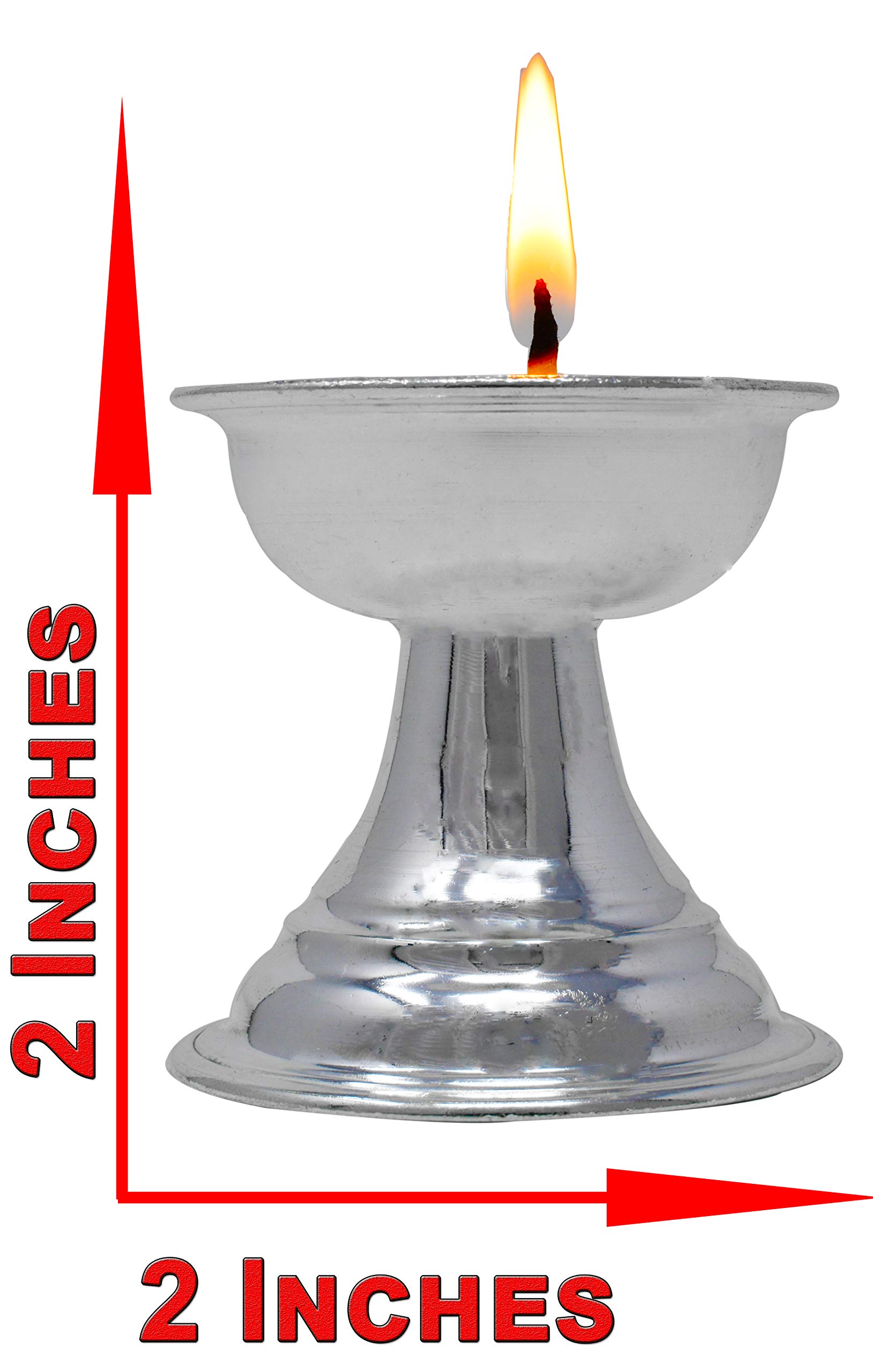 PRD CARATCAFE Sterling Silver Diya/Deepak for Pooja Diwali Puja Dhanters Mandir Traditional Indian Pooja Puja Oil Lamp. Deepawali Decoration Gift Items (20 Grams Approx)