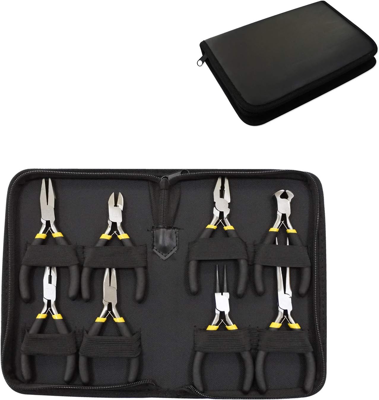 Jewelry Pliers Set, Nicecode 8pcs Jewelry Pliers Making Tool - Needle Nose, Wire Cutter, Nose Pliers for Jewelry DIY Handcraft Electrical Repair