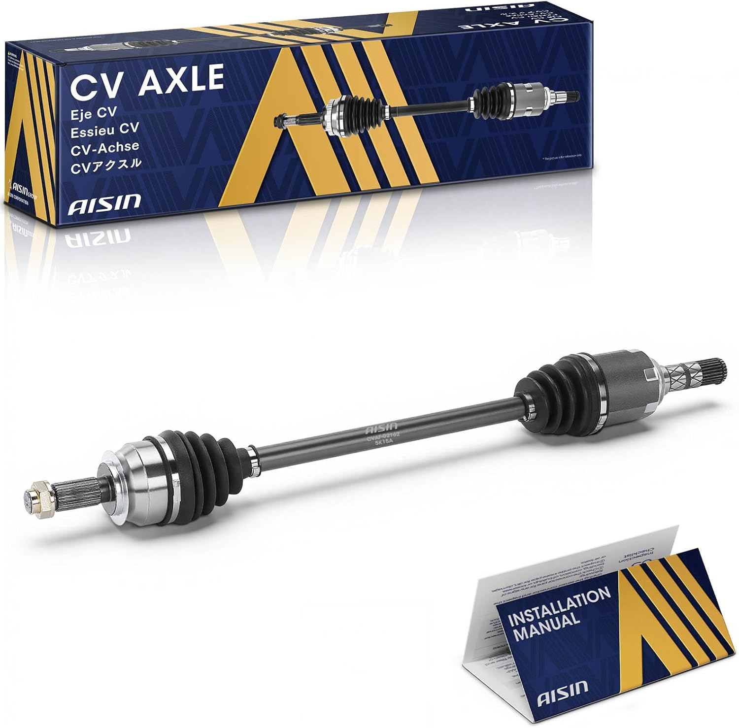 AISIN AFTERMARKET CVAF-02162 Front Left or Right CV Axle Shaft Assembly - Compatible with Subaru Crosstrek 2016, XV Crosstrek 2014-2015