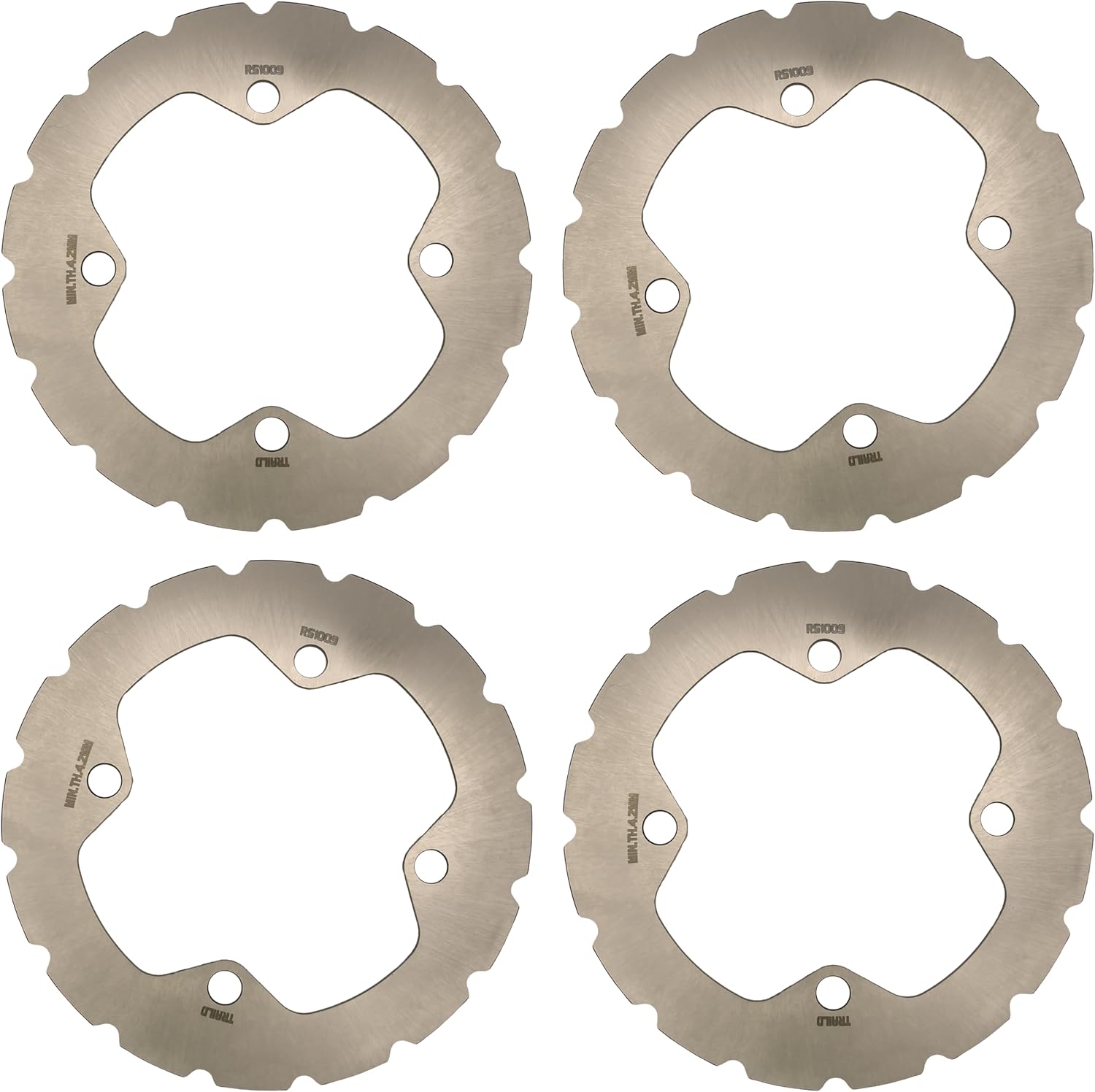 Traild Polaris RZR XP 1000/XP 4 1000/RS1/4 XP 900 2012-2023 Ridge Rider Rotor and Brake Pad Kit Full Vehicle Set (Ceramic Pad & Rotor Set)