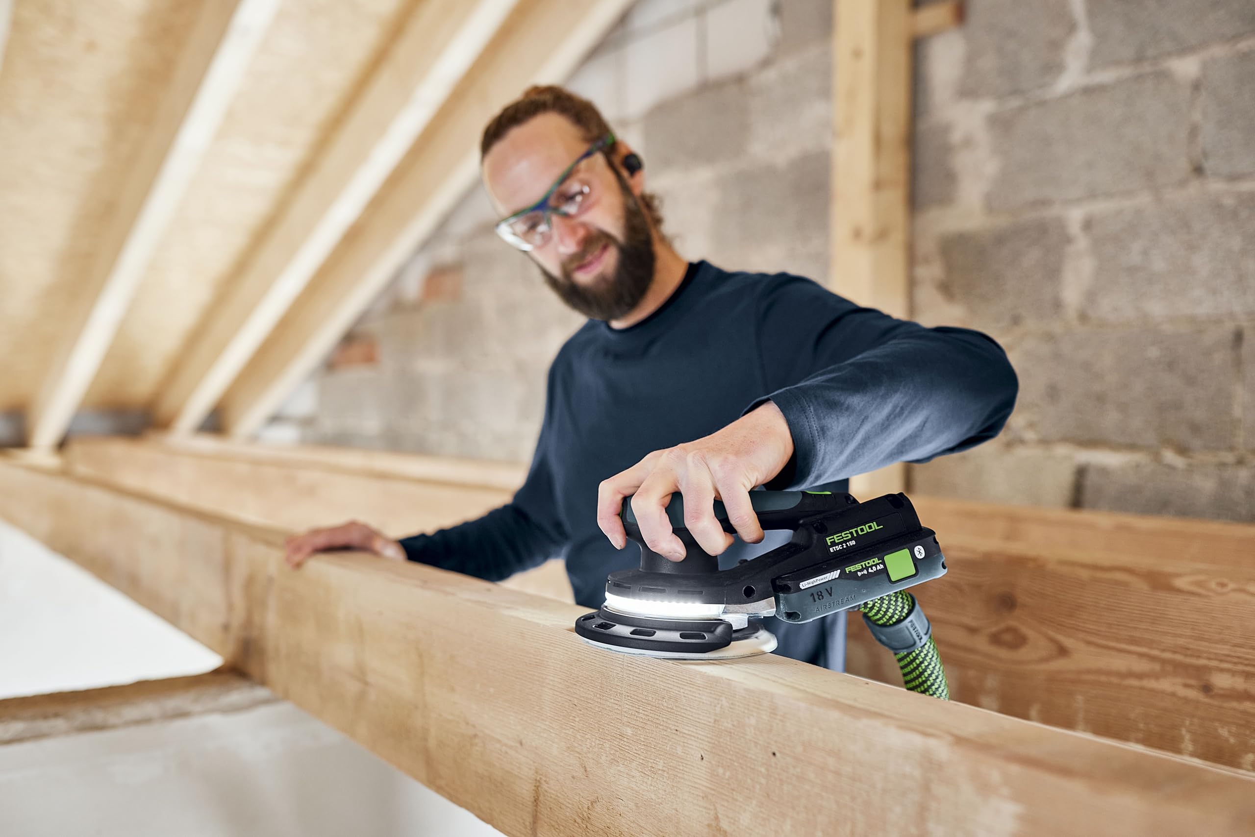Lisciante escentrico a batteria ETSC 2 150-Basic di Festool
