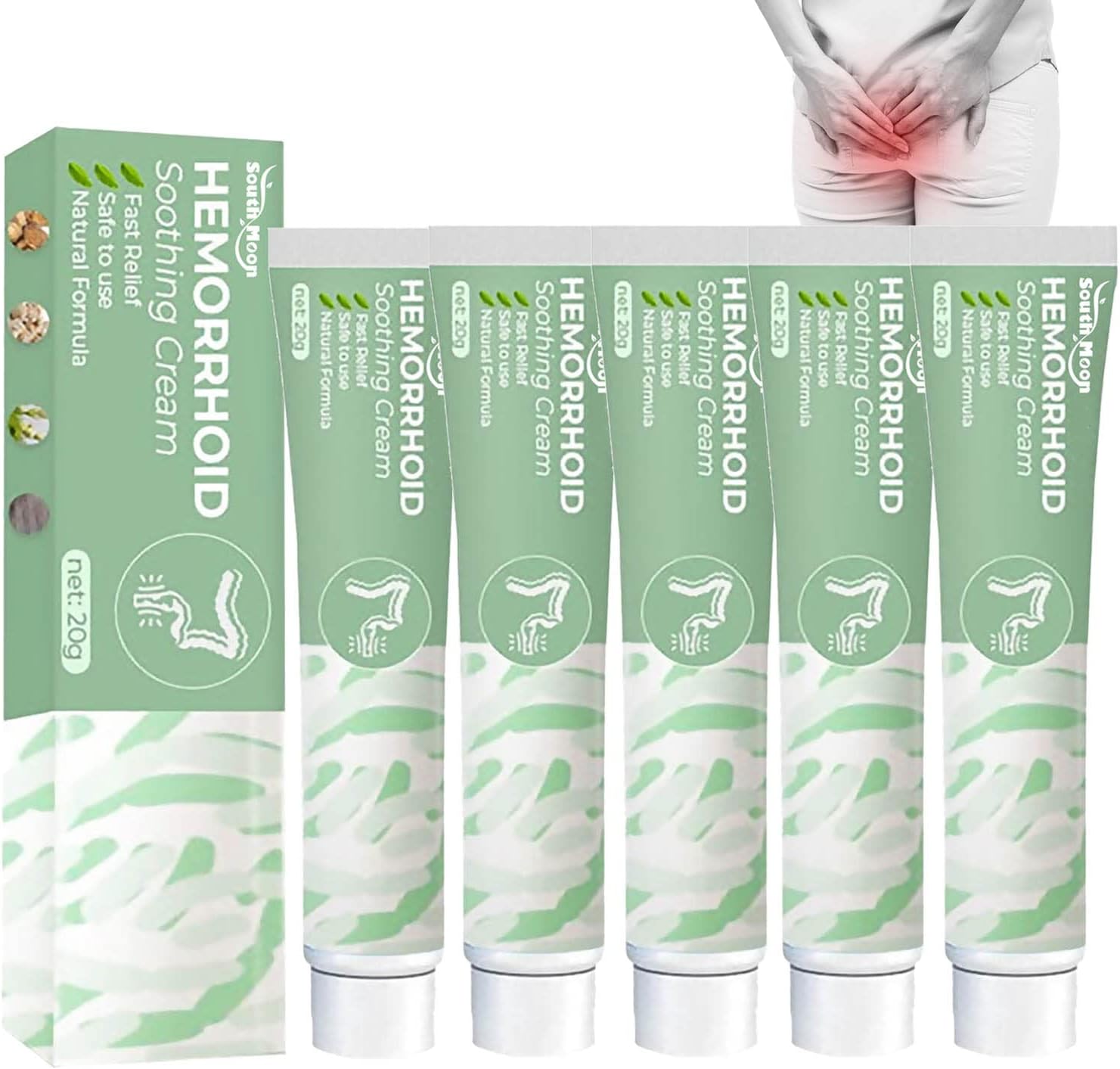 German Koltax Hemorrhoid Soothing Cream, Natural Herbal Hemorrhoids Ointment Cream for for All Types of Internal and External, Hemorrhoids, Soothes Itching, Swelling & Pain, All Ages (100g)