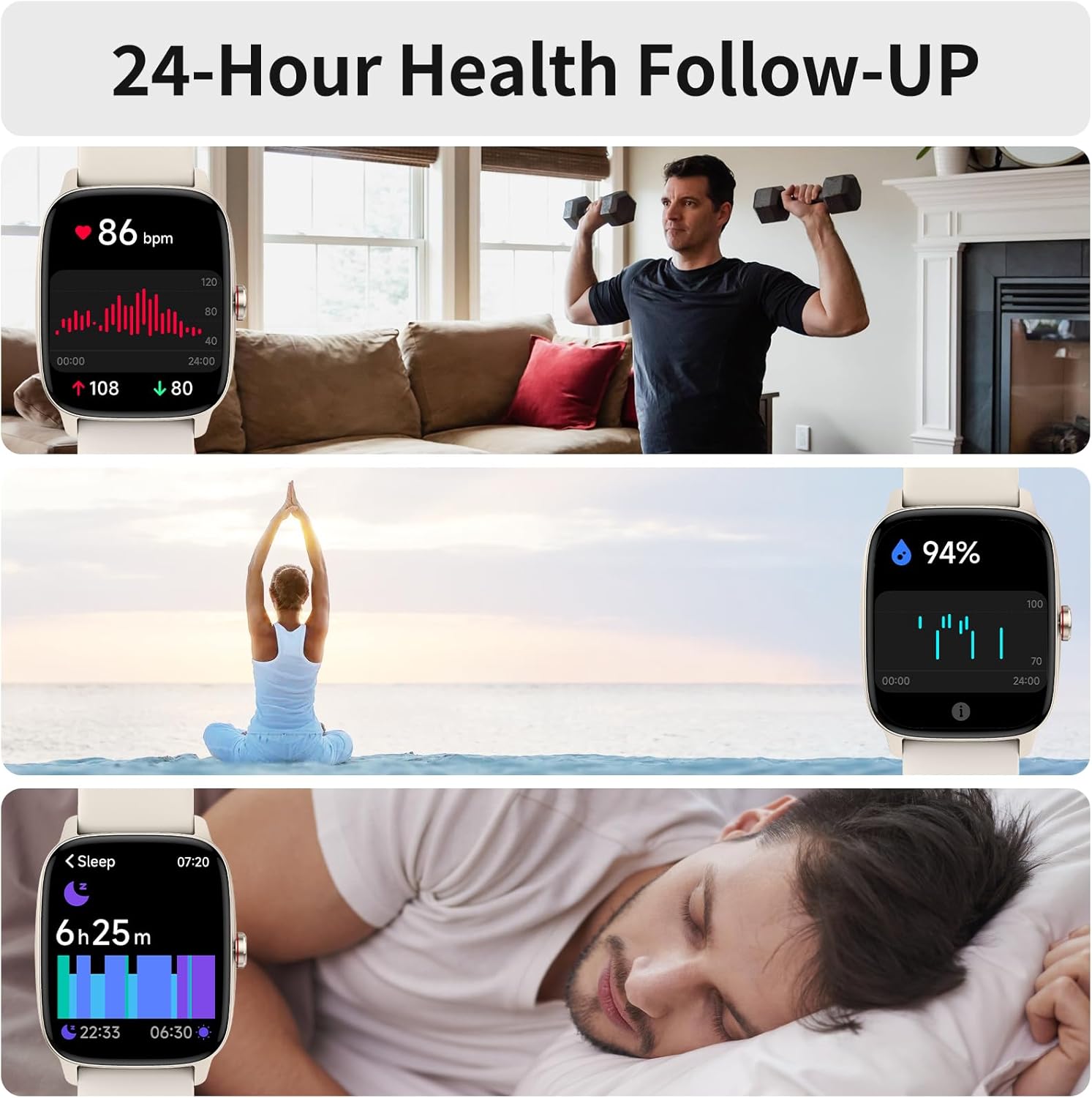 Smart Watches for Men Women with Bluetooth Calling, Heart Rate Sleep Monitor, 1.85 Inch Screen, DIY Dial, 100+ Sports Modes, AI Built-in Fitness Tracker, IP68 Waterproof, Smartwatch for Android iPhone - Image 7