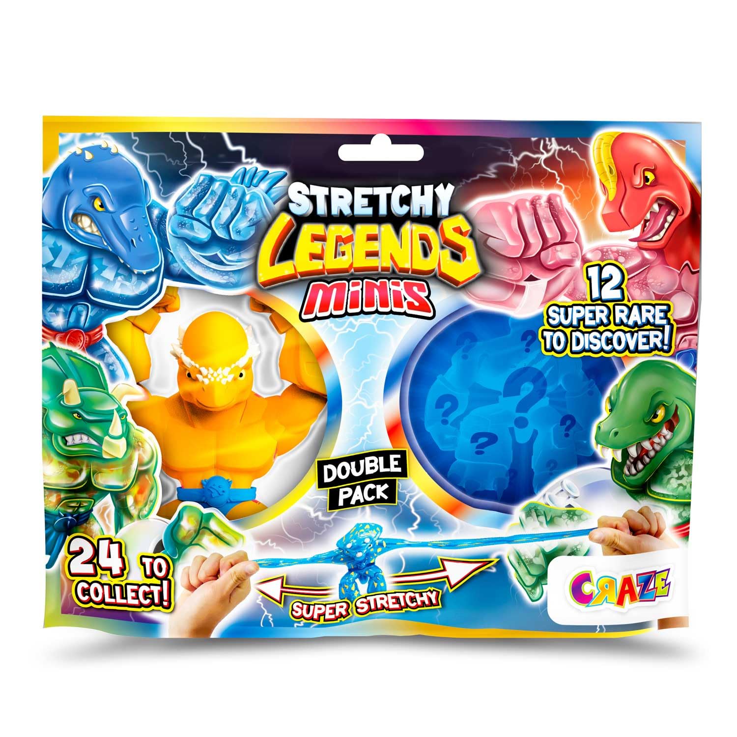 CRAZE Stretchy Legends Mini - Minis Double pack of two collectible stretchy figures for children, there are 24 different models — image 1
