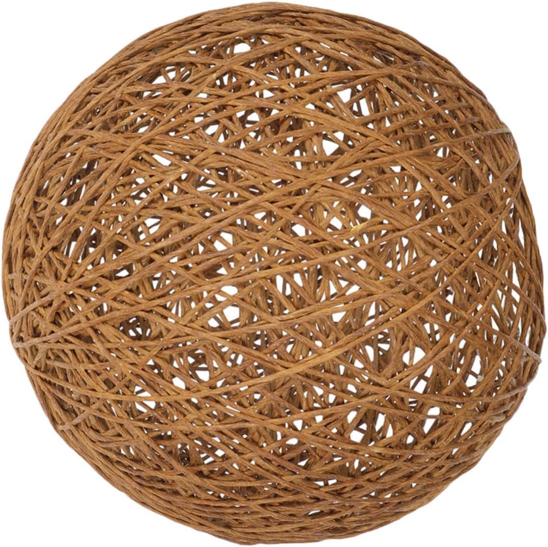 Hanging Rattan Woven Lamp Shade Cover Decorative Ceiling Light Fixture for Boho Style Home Decor Relaxing Atmosphere