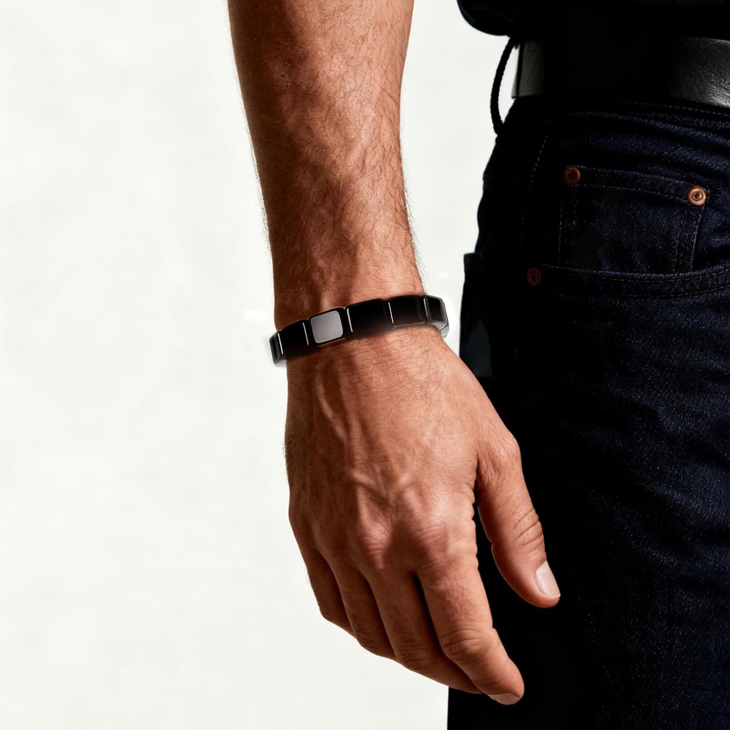 Hematite Bracelet for Men Natural Hematite Stone Anxiety Bracelet Stretch Beaded Healing Bracelets Restore Confidence, Inspirational Gift Jewelry - Image 4