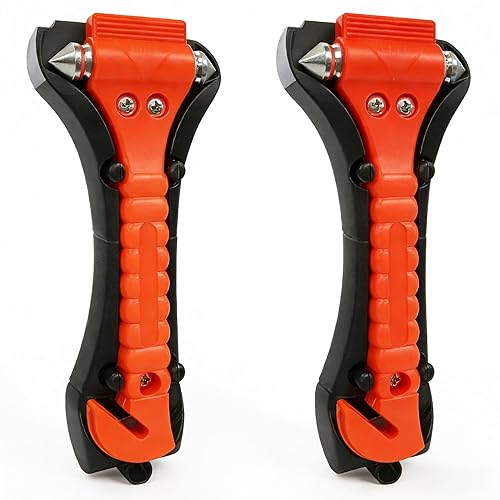 BFXM Car Window Breaker Hammer and Seat Belt Cutter 2-in-1,