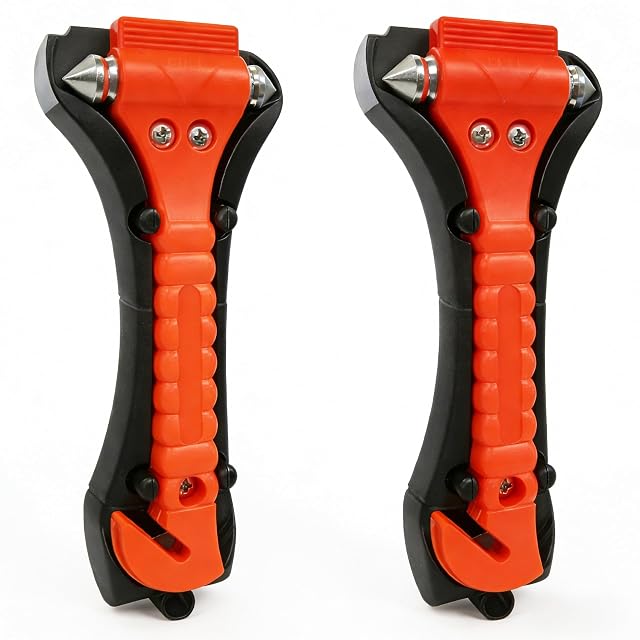 BFXM Car Window Breaker Hammer and Seat Belt Cutter 2-in-1 Emergency Escape Tool Safety Glass Breaker Automotive Safety